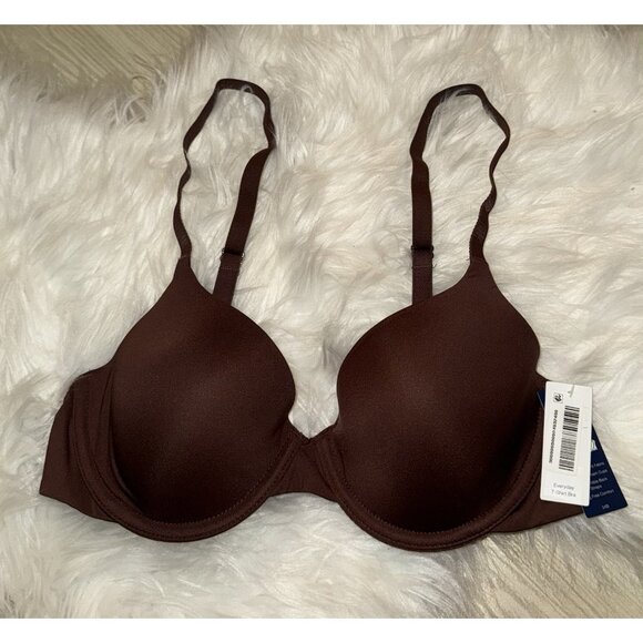Gap Body Everyday T-Shirt Bra Lined Underwire Womens 34B Brown New Nwt - Picture 2 of 6